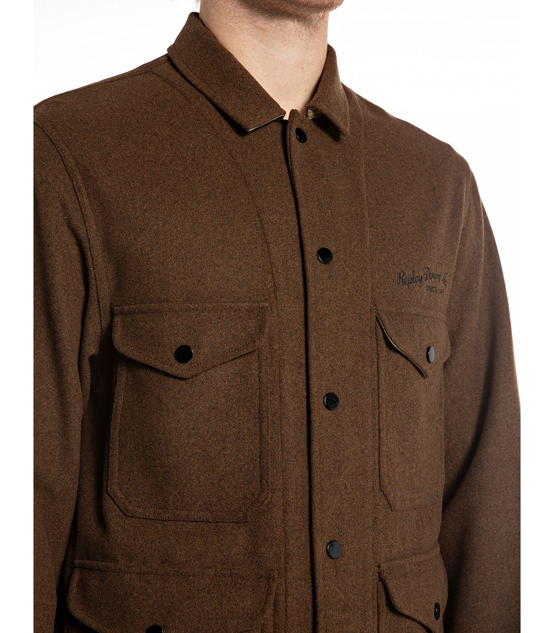 ウールブレンド アンコンシャツジャケット 詳細画像 ライトブラウン 3